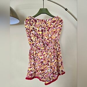 NWT Poupette St. Barth Size:M  Yellow Orchidee Floral Dress